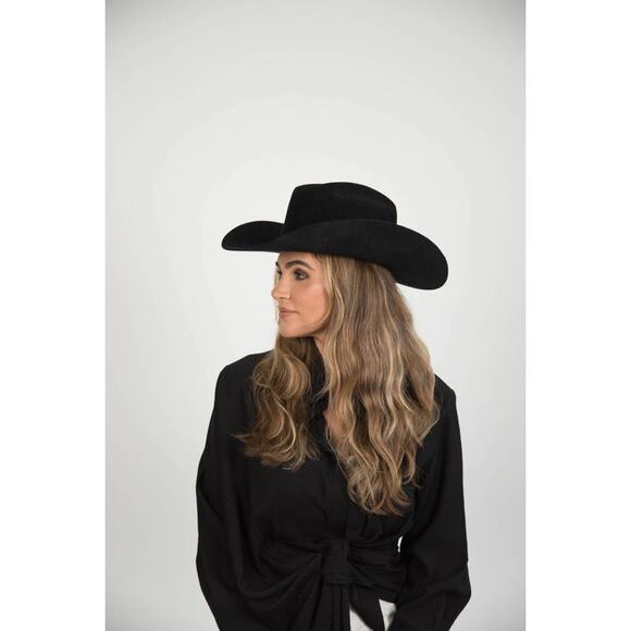 Gladys Tamez Millinery Classic Cowboy Western Hat Leather Band Cowgirl Sz S main image 5